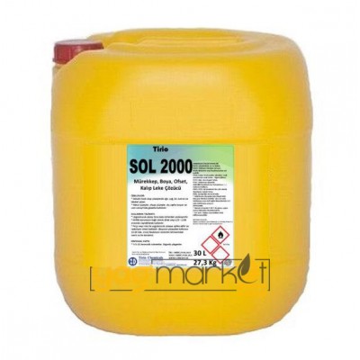 Petrochem Sol-2000 Mürekkep,Boya,Ofset,Kalıp Leke Çözücü - 30 L